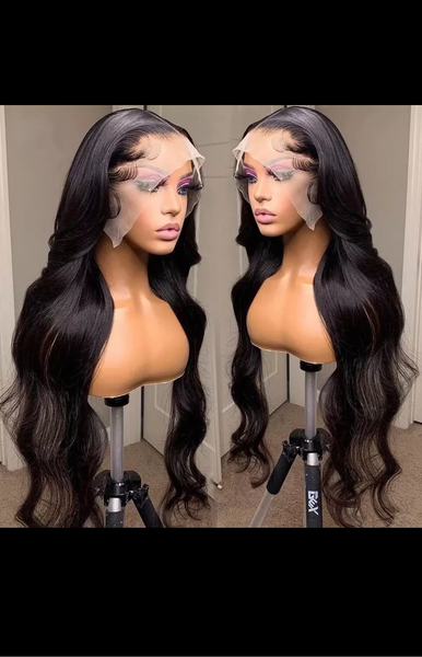 🚨28” HD 1b 13x4 Full Frontal Wig Straight & Bodywave (200 density)(glue less)