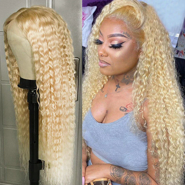 Miami Blonde 613 13x4 Lace Front Wig Deepwave (200 density)