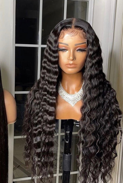 🚨30” Exotic 1b 13x4 Lace Front Wig Deepwave Curly (200 density)