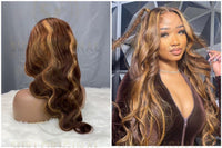 🚨Exotic High Light 13x4 Lace Front Wig Bodywave (200 density)
