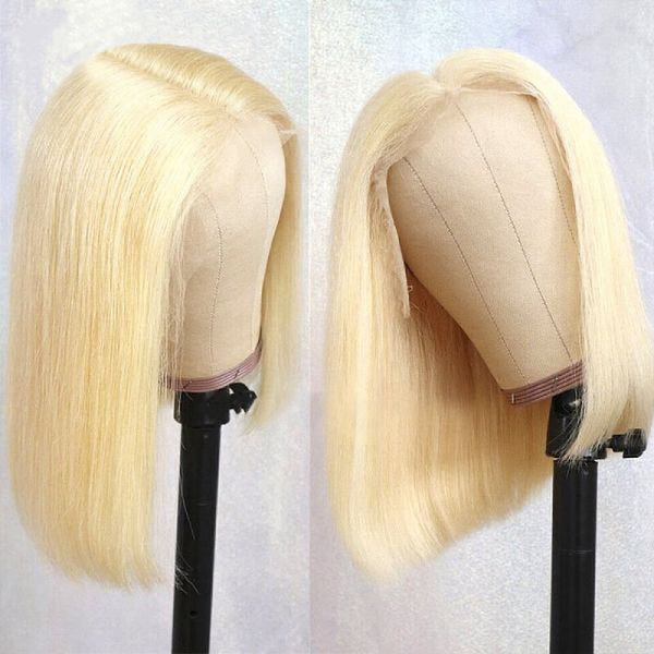🚨Miami Blonde 613 Lace Front Bob Straight (180 density)